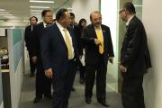 Prof Nishimura acted as guide in the office tour for parliamentarians